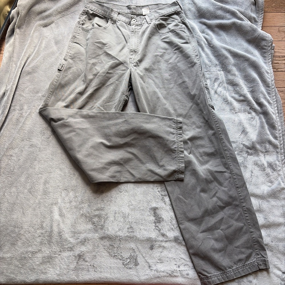 Vintage Levis Pants Mens 36x34 Carpenter Gray Workwear Dry Goods Wide Y2K 90